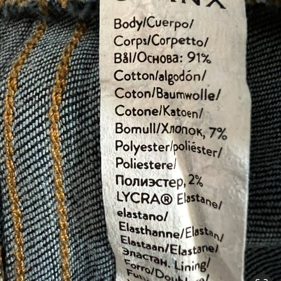 SPANX High Rise Pull-On Flare Midnight Dark Wash Jeans Size L - Picture 16 of 16